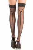 BW787 Zip Me Up Thigh Highs