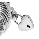 Heart Shaped Nickle Polished Padlock