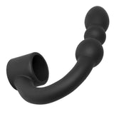 Silicone Shaft Ring with Flexible Beaded Anal Arm