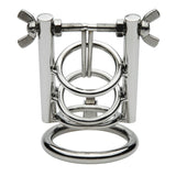 Stainless Steel Urethral Spreader CBT Chastity Cage