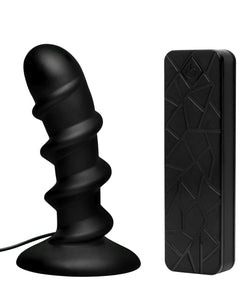 Ascend Silicone Swirl P-Spot Stimulator with Remote