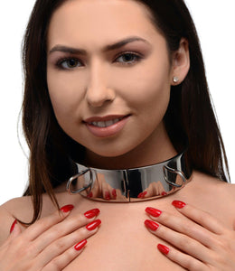 Stainless Steel Locking Bondage Collar