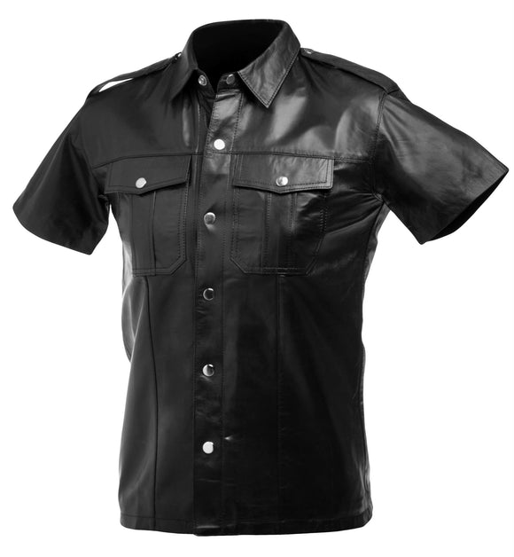 Lambskin Leather Police Shirt