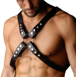 Strict Leather 4 Strap Chest Harness